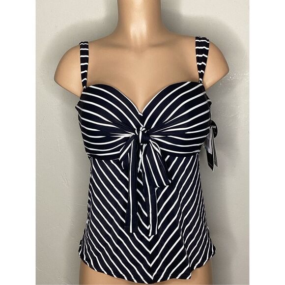 New. Coco Reef black stripe 5-way tankini top. 36/38C. RETAILS $81 - Picture 2 of 11